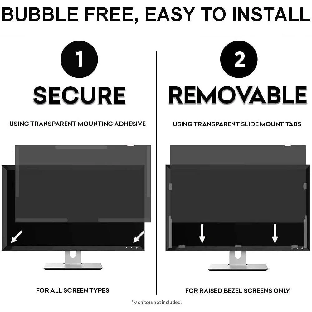 2x 24 Inch Anti-Glare Privacy Screen Filter for Monitor‎ – 16:9 UV Block